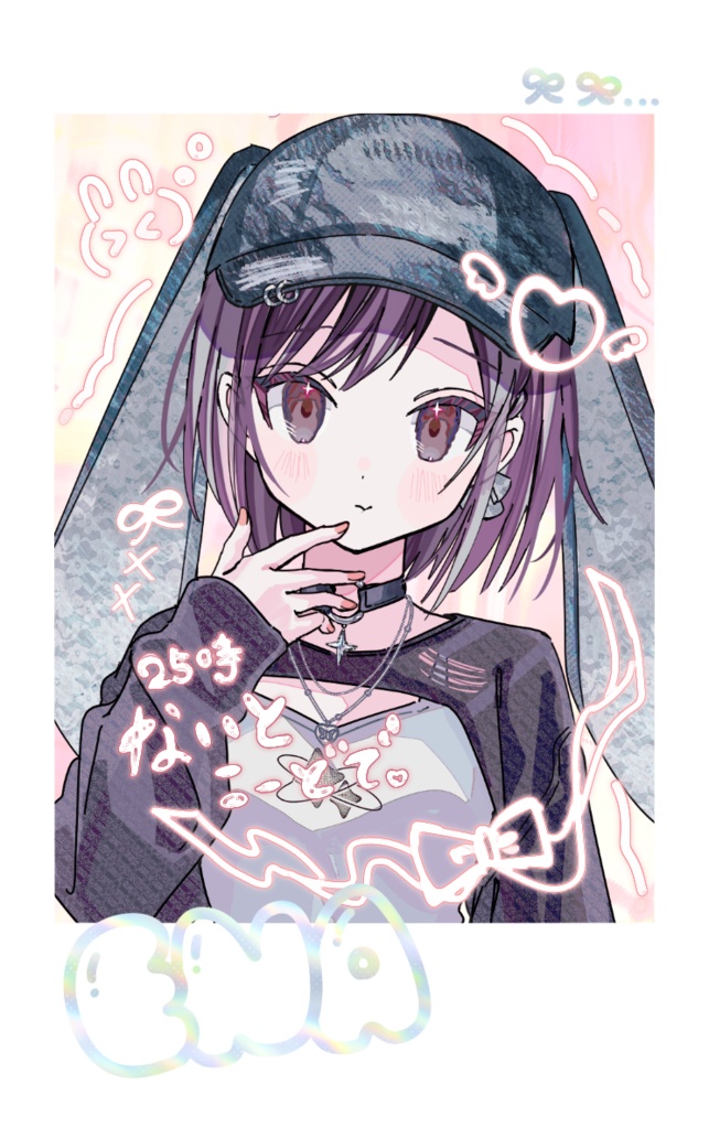 箔押しチェキ風カード(絵名)