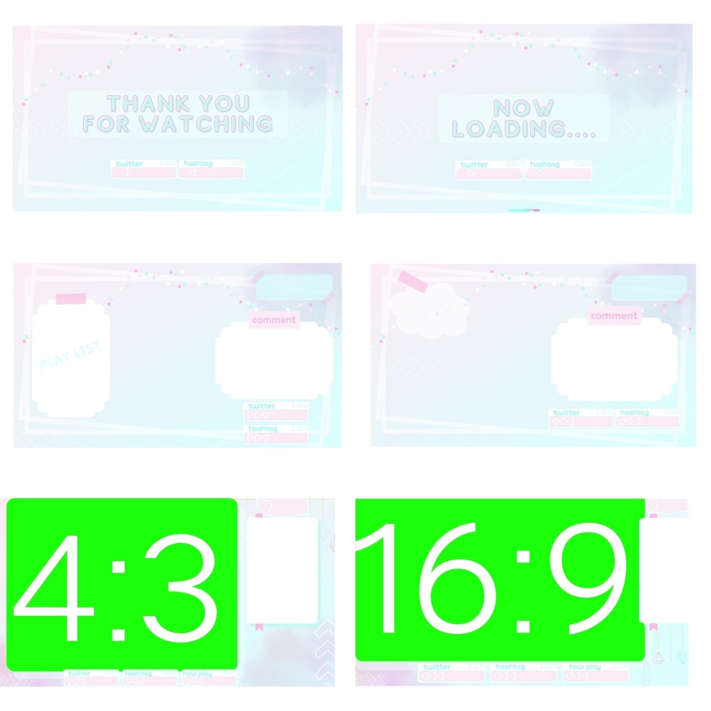 無料 動く配信画面セット