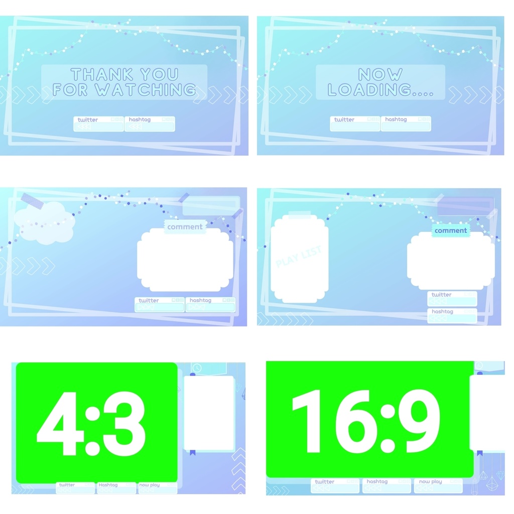 無料 動く配信画面セット