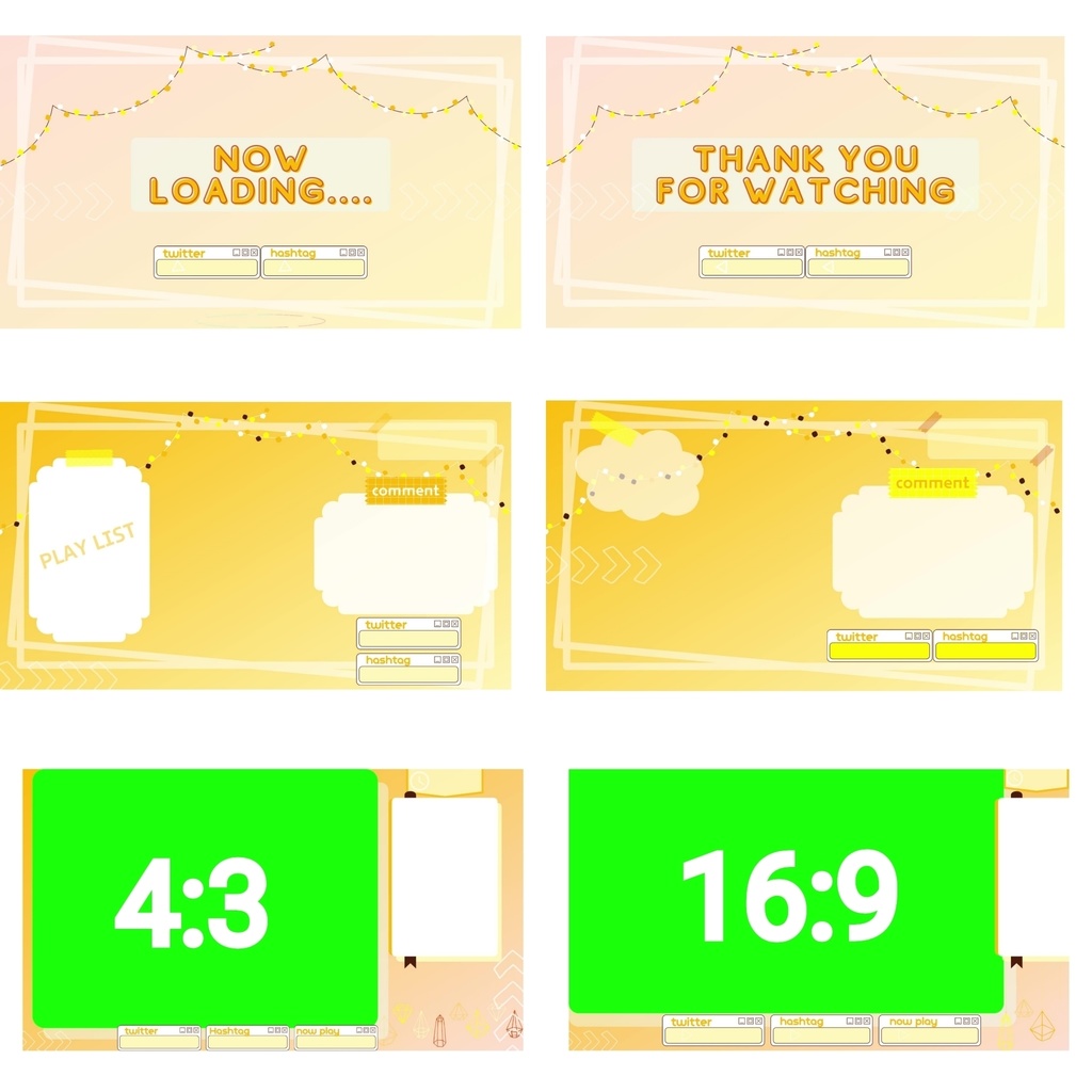 無料 動く配信画面セット