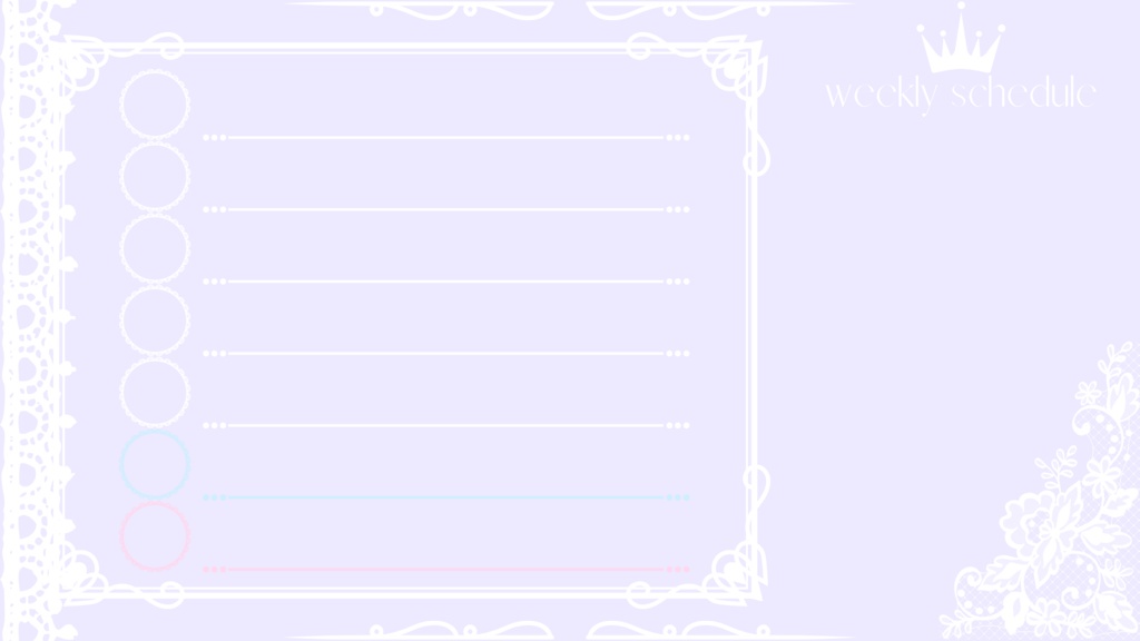 6色×6種 動く配信画面セット