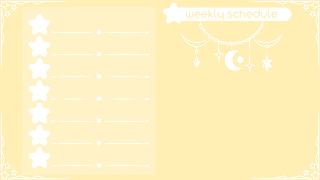 6色×6種 動く配信画面セット