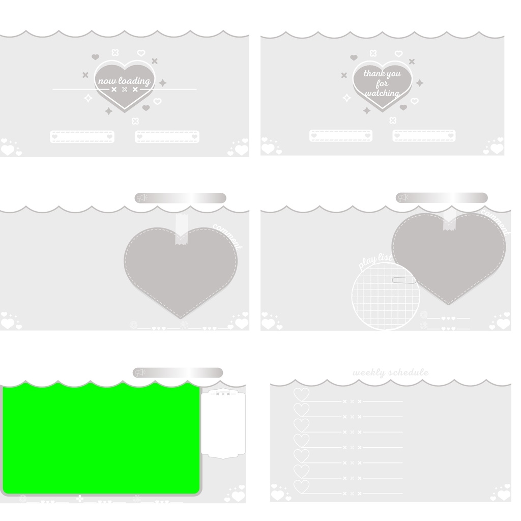 30色×6種 配信画面セット 180枚セットのZipはDL一番下