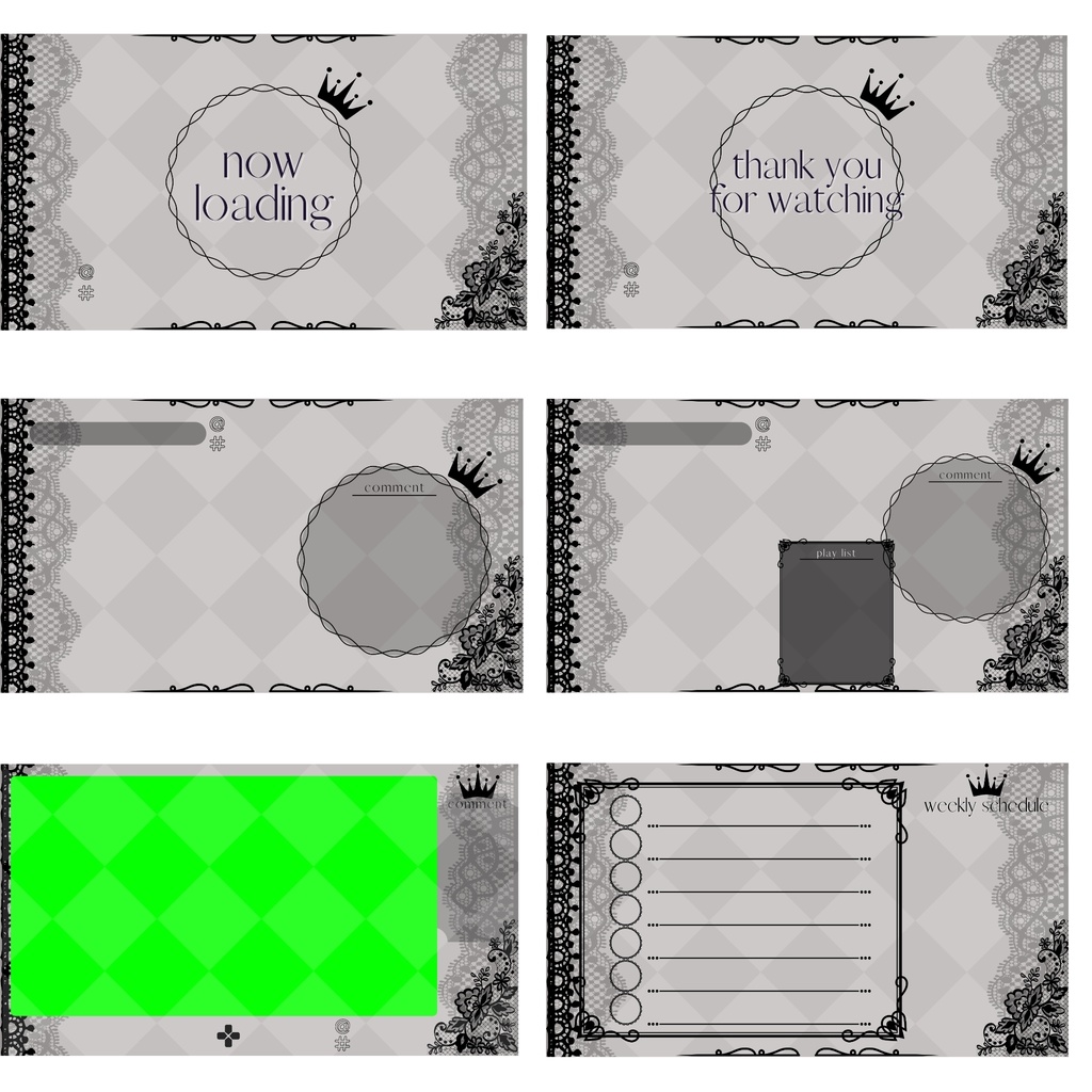 60色×6種 配信画面セット