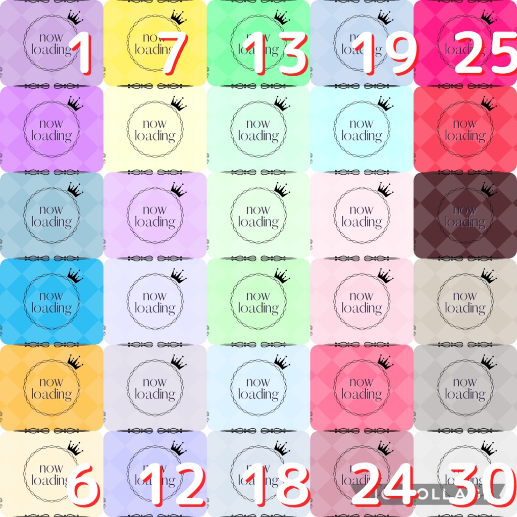 60色×6種 配信画面セット