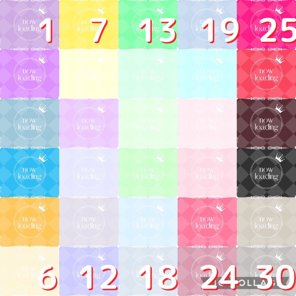 60色×6種 配信画面セット