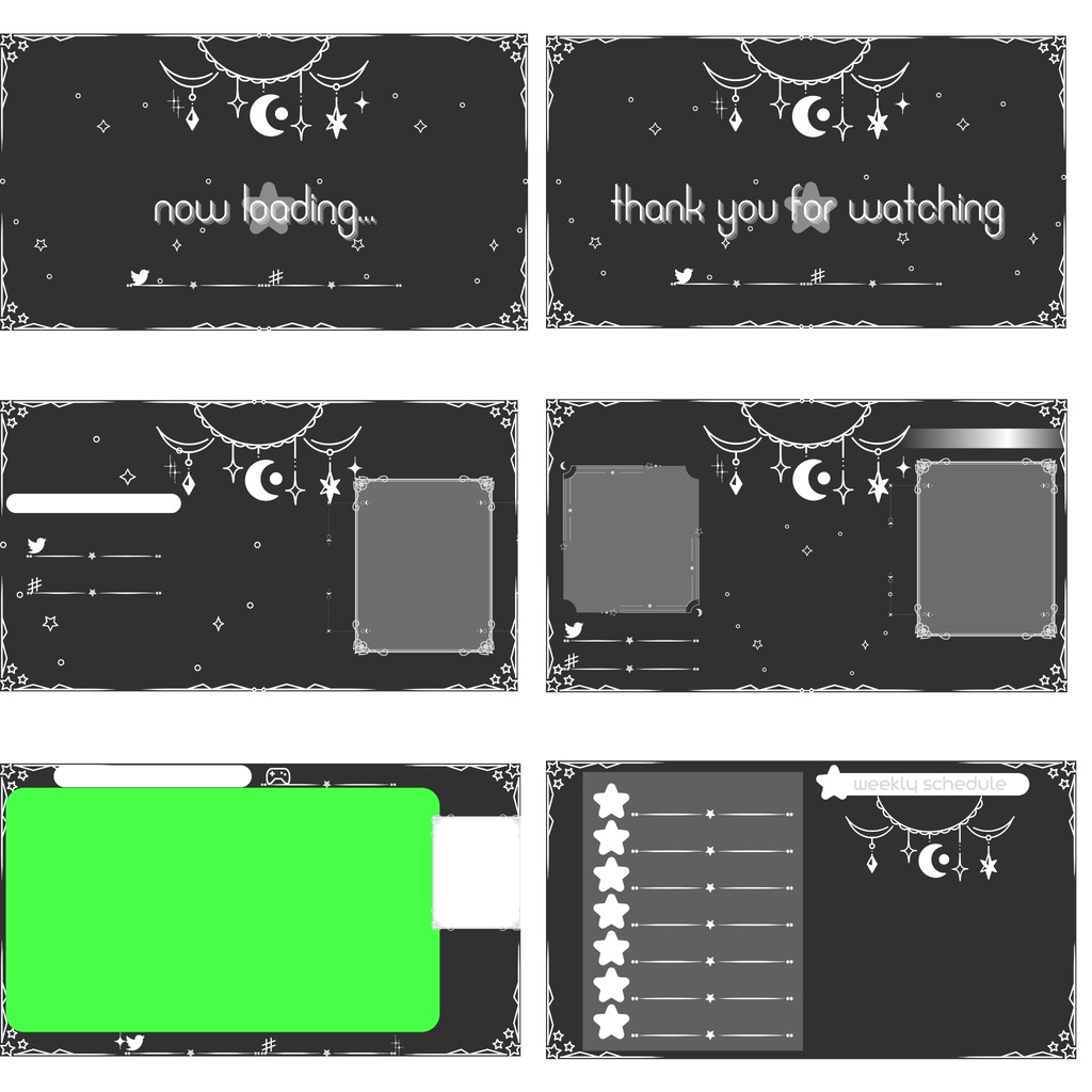 30色×6種 配信画面セット 180枚セットのZipはDL一番下