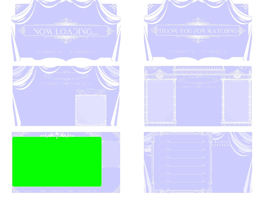 30色×6種 配信画面セット