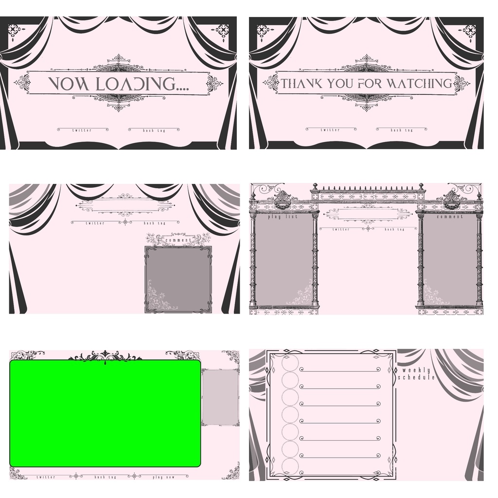 30色×6種 配信画面セット