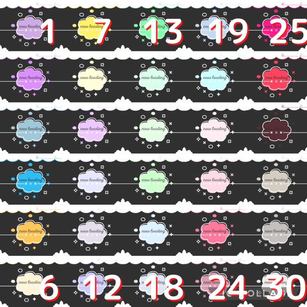 150色×6種 配信画面セット