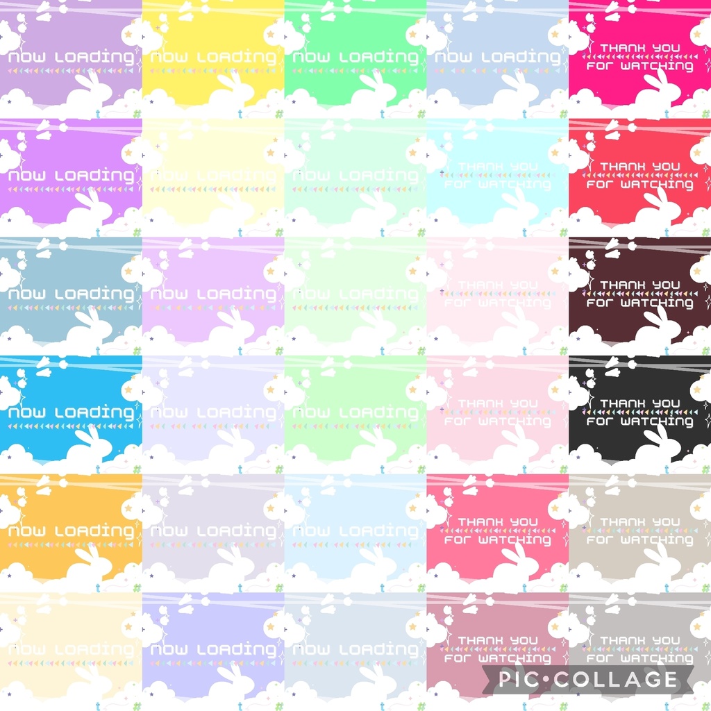 90色×6種 配信画面セット