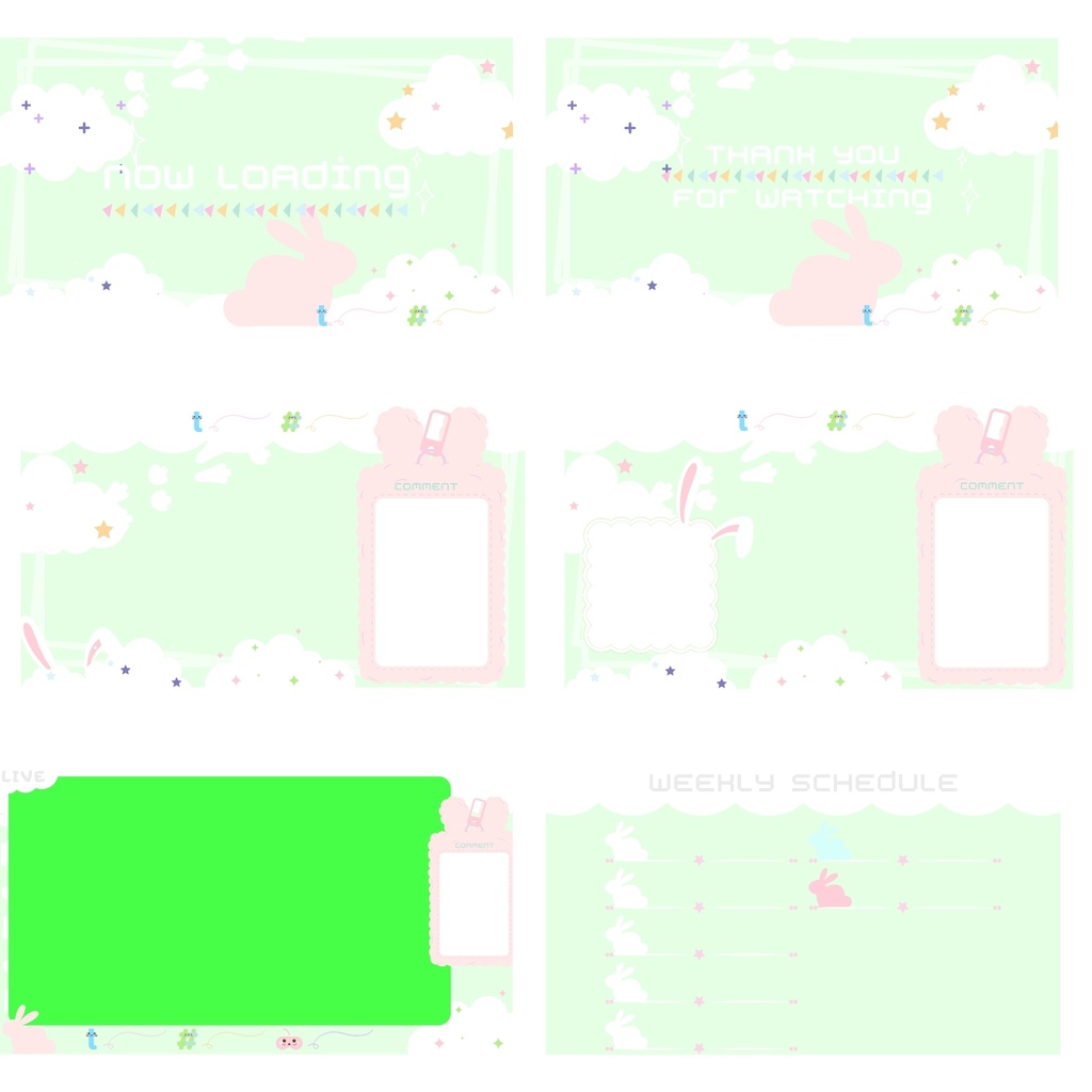 90色×6種 配信画面セット