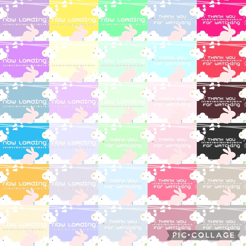 90色×6種 配信画面セット