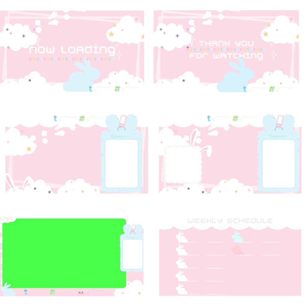 90色×6種 配信画面セット