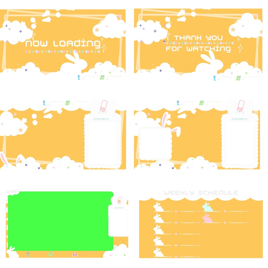 90色×6種 配信画面セット