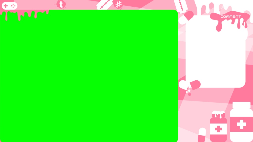 30色×8種 配信画面セット