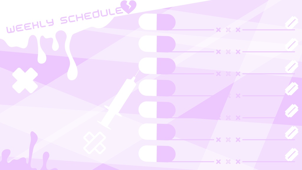 30色×8種 配信画面セット