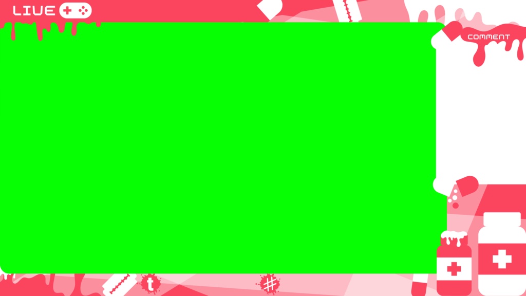 30色×8種 配信画面セット