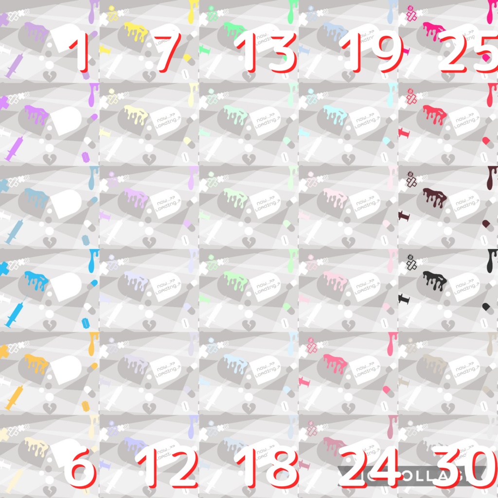 120色×8種 配信画面セット