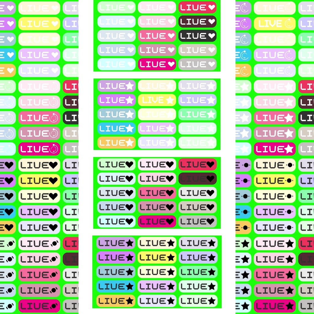 180種 動くLIVE文字