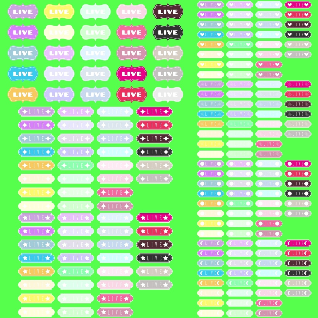 410種 動くLIVE文字