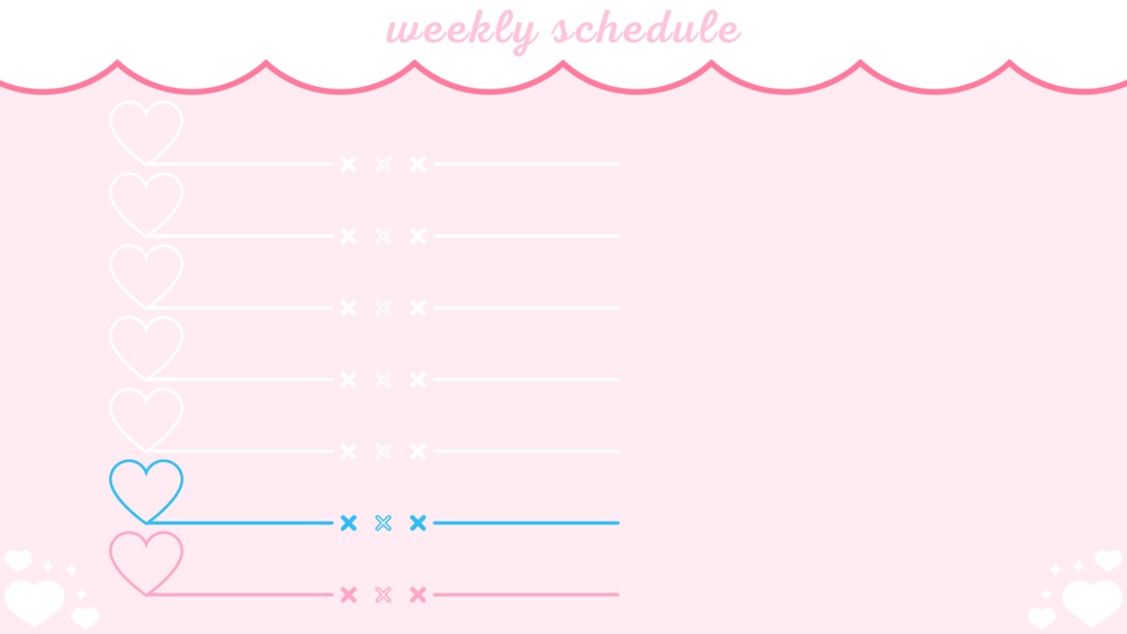 6色×6種 動く配信画面セット