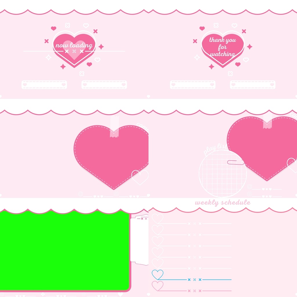 6色×6種 動く配信画面セット