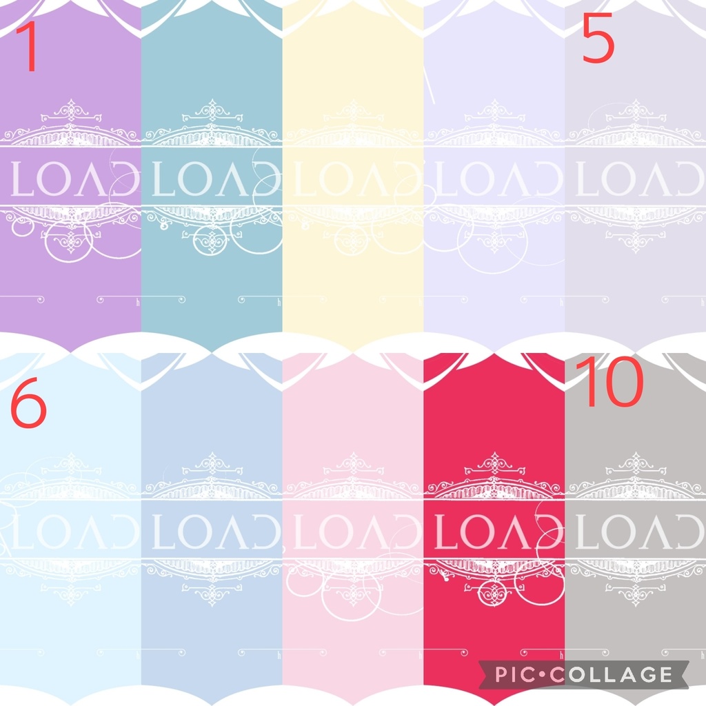 10色×2種 動く配信待機画面 配信終了画面