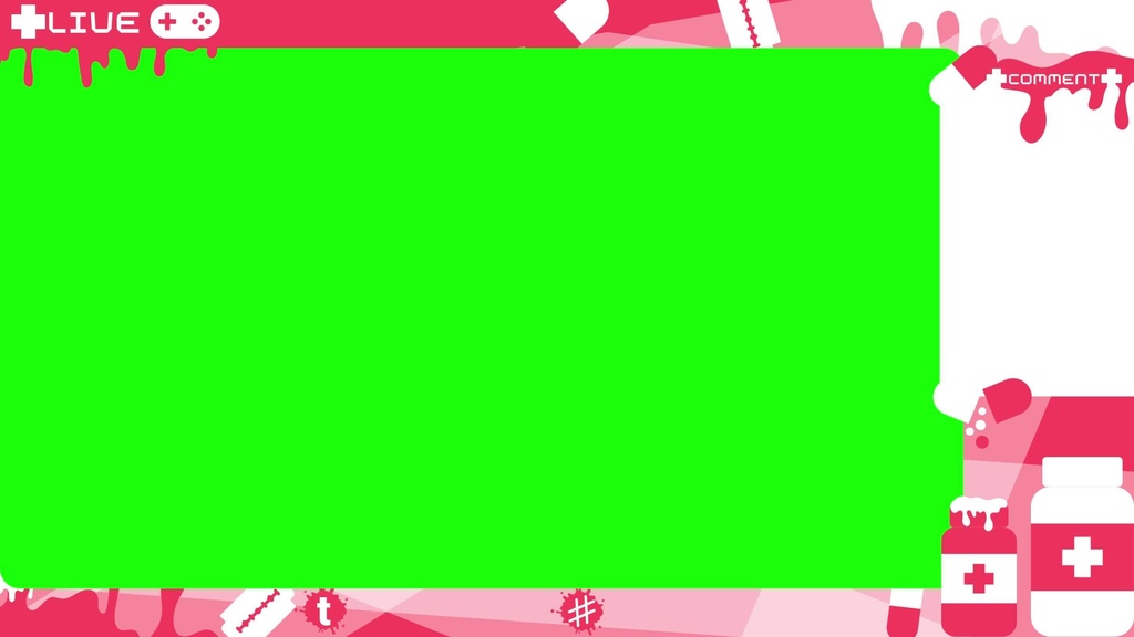 15色×5種 動く配信画面セット