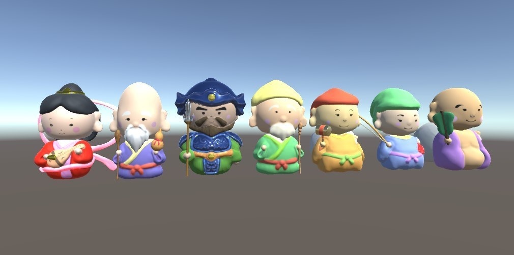 「七福神」【3Dモデル】