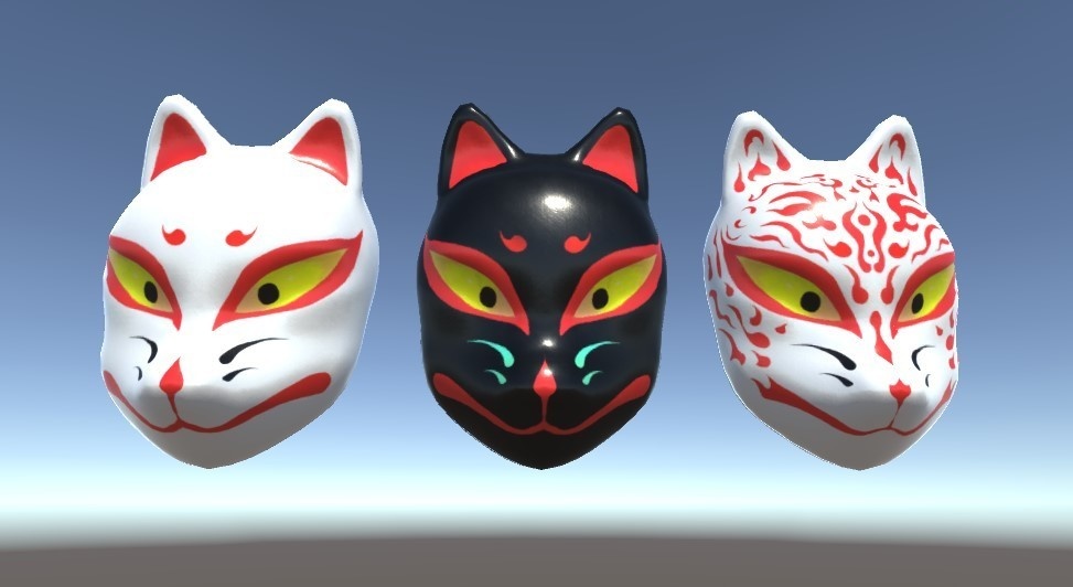 「狐面」【3Dモデル】