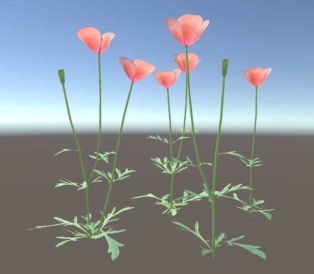 「ナガミヒナゲシ」【3Dモデル】