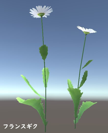 「ノースポール」&「フランスギク」【3Dモデル】