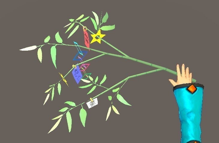 「手持ち七夕笹飾り」【3Dモデル】