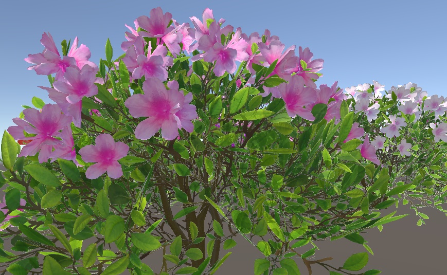 「ツツジ(6色ローポリ)」【3Dモデル】