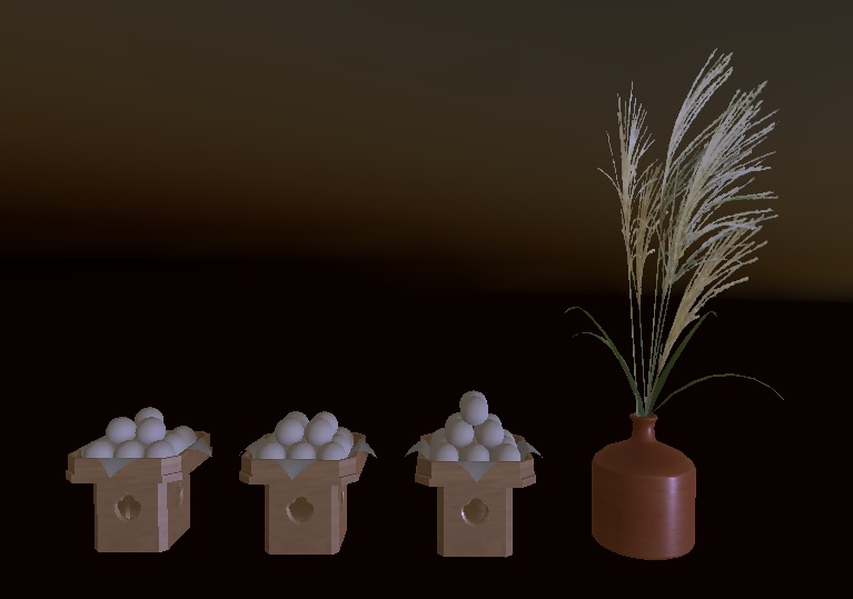 「お月見セット」【3Dモデル】