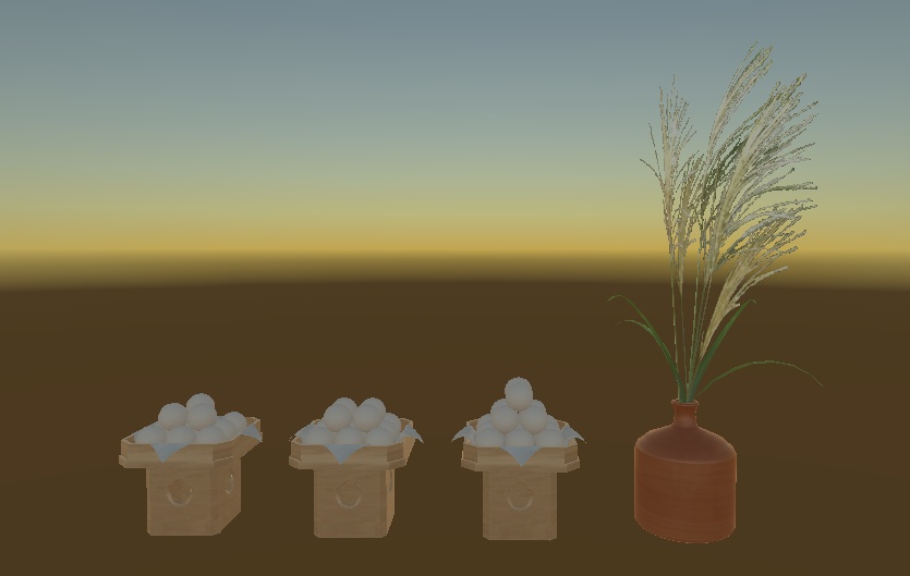 「お月見セット」【3Dモデル】