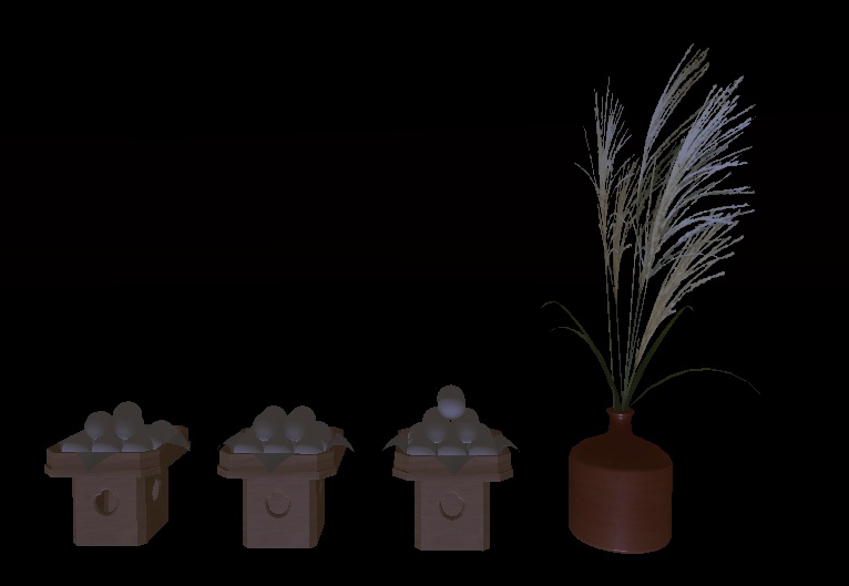 「お月見セット」【3Dモデル】