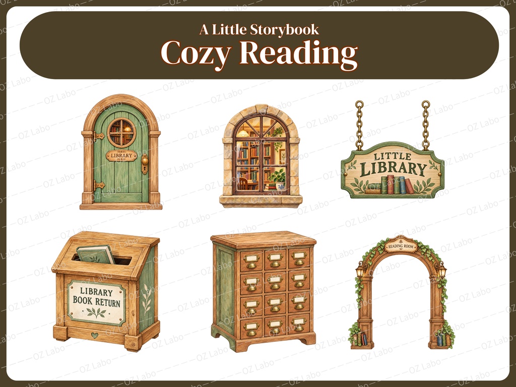 【OPENING SALE 25%OFF】Cozy Reading Clipart Bundle, 44 PNG, Storybook Animals, Book Lover Watercolor Illustrations