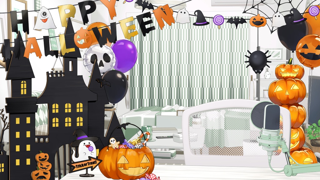 配信背景用 ハロウィン素材