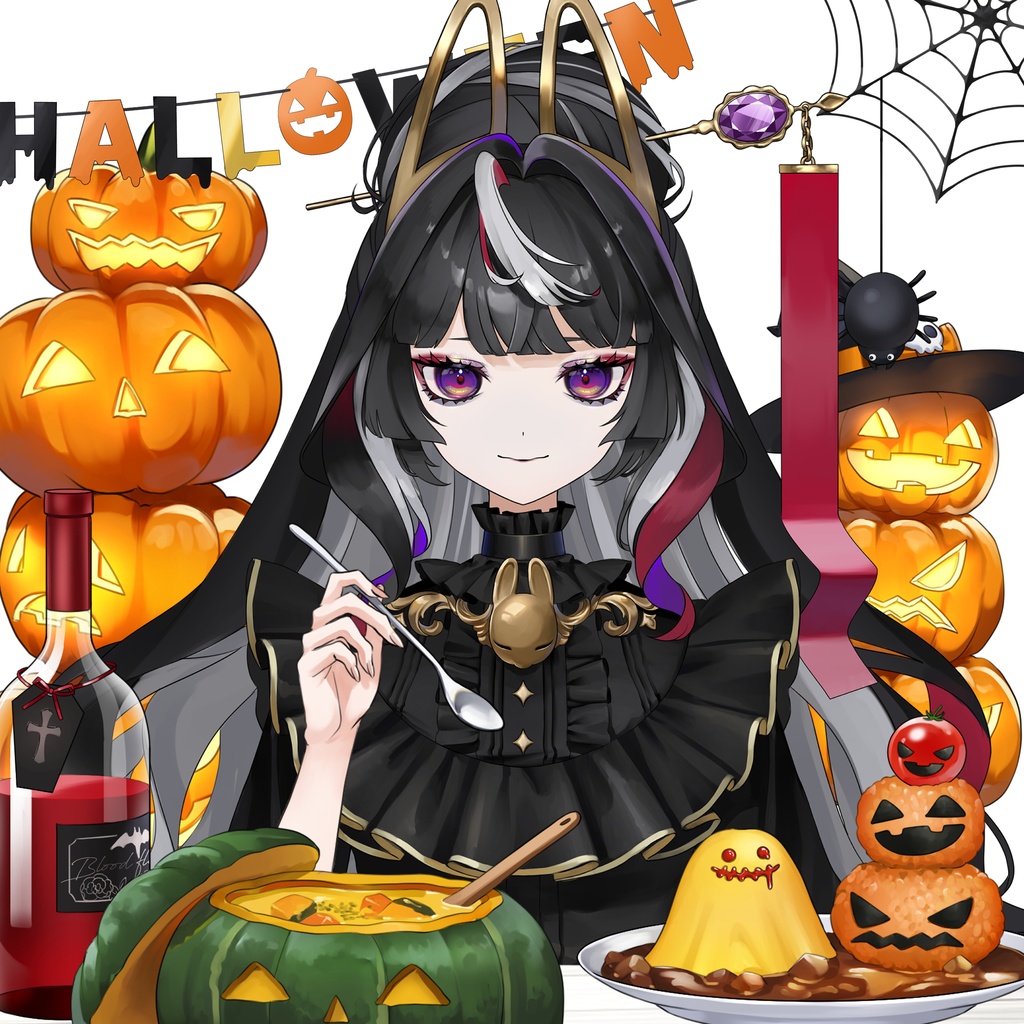 配信素材 ハロウィンディナー 無料配布あり