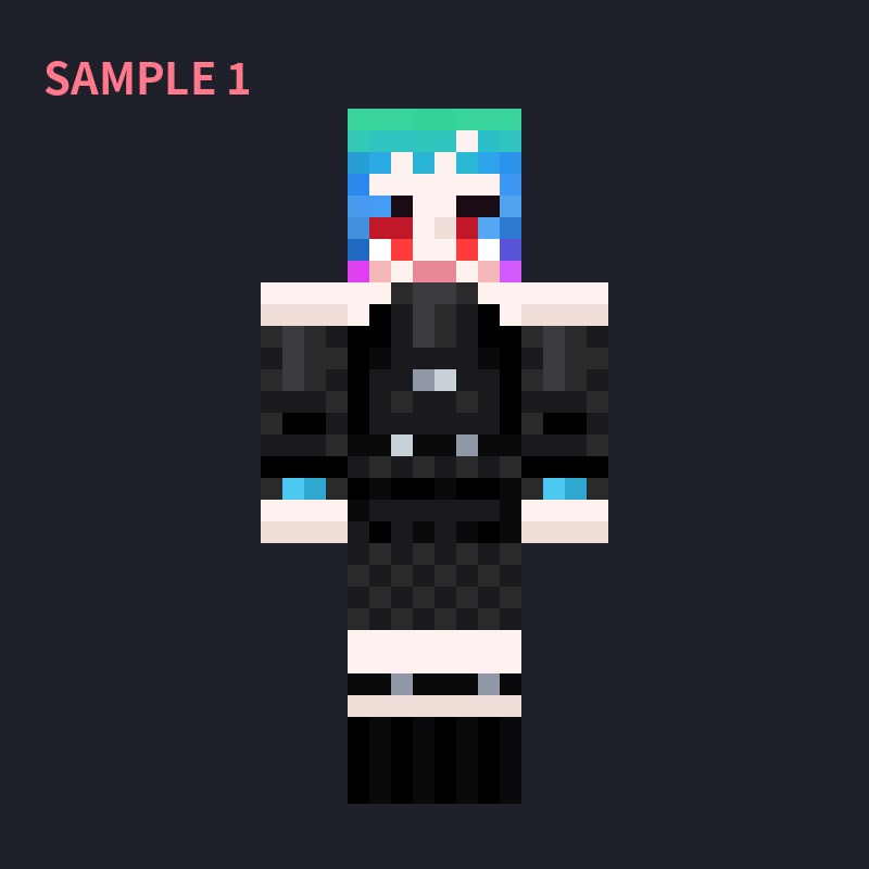 【オーダーメイド】マイクラスキン制作|立ち絵から64×64 PNG