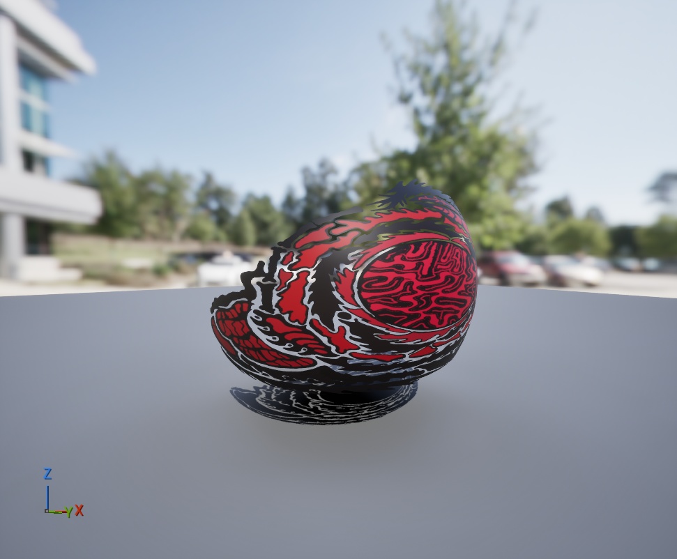 Dragon's Heart - Tribal Design / 龍の心臓 - トライバルデザイン