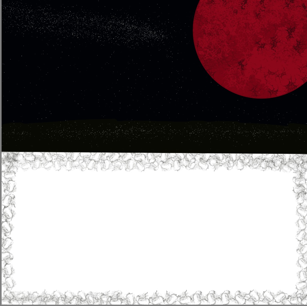 星空と惑星のポストカード素材 2枚セット(赤・青)