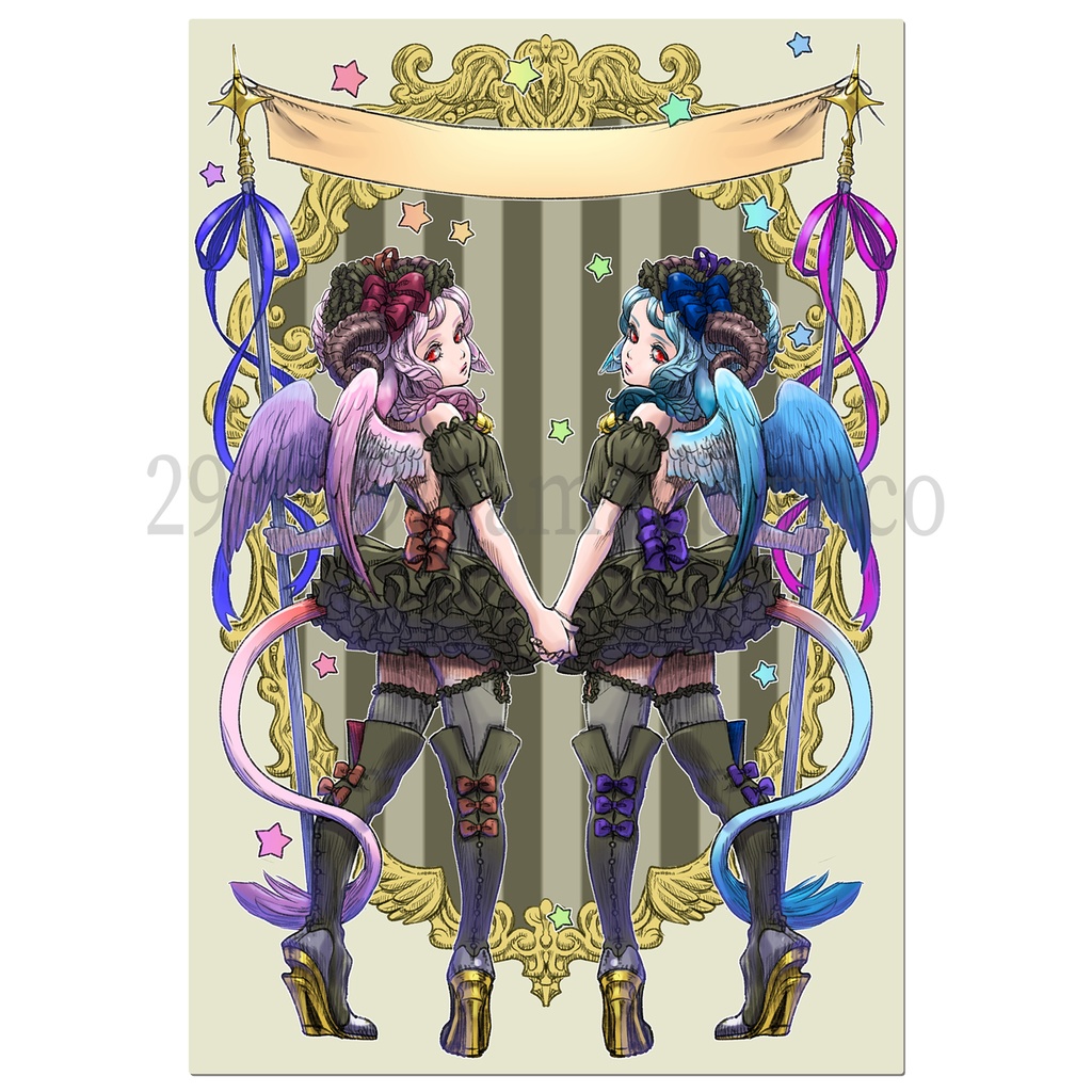 ポストカード22-1　ふたご