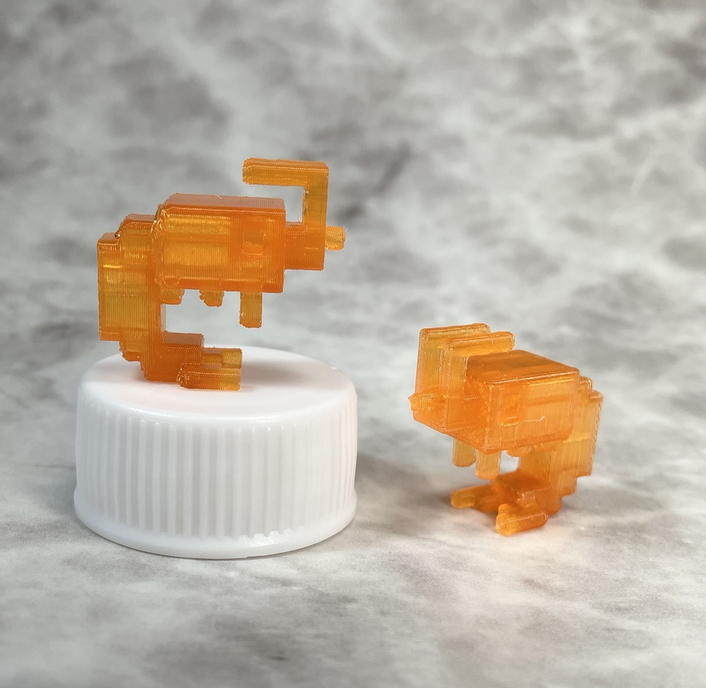 小さな3Dドットのエビさんフィギュア