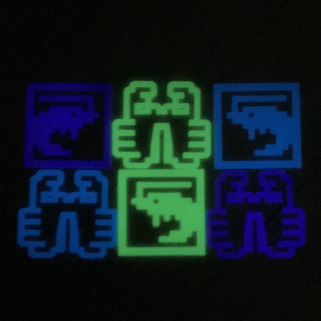 【蓄光】カニさんとエビさんクリップ