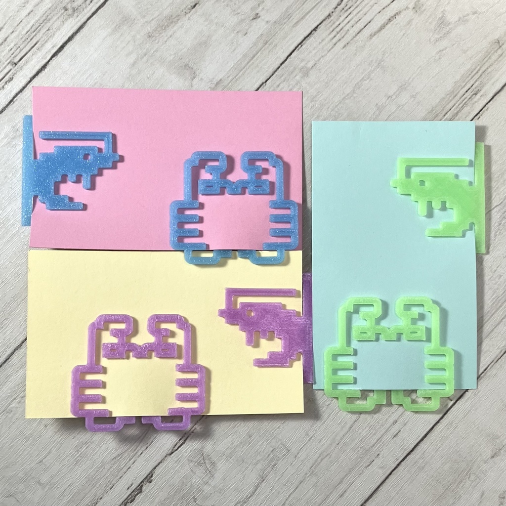 【蓄光】カニさんとエビさんクリップ