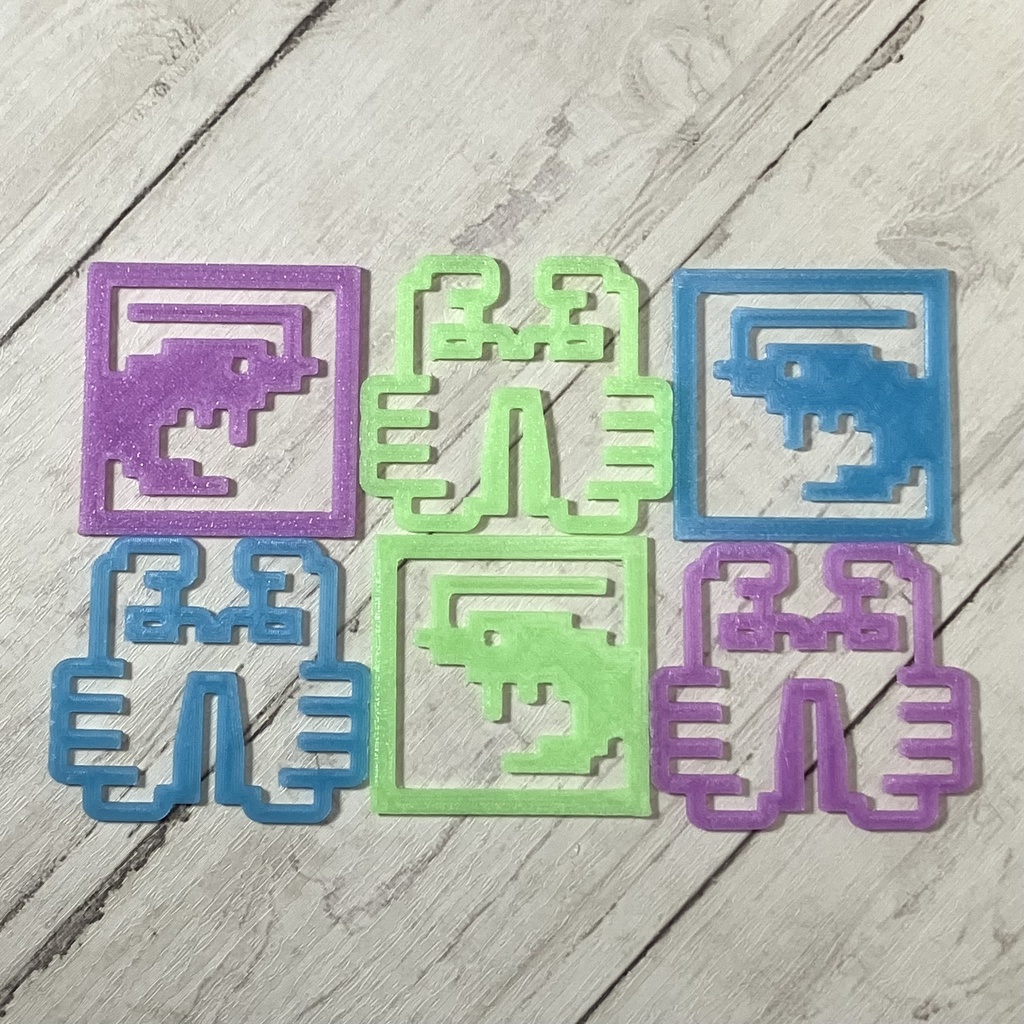 【蓄光】カニさんとエビさんクリップ