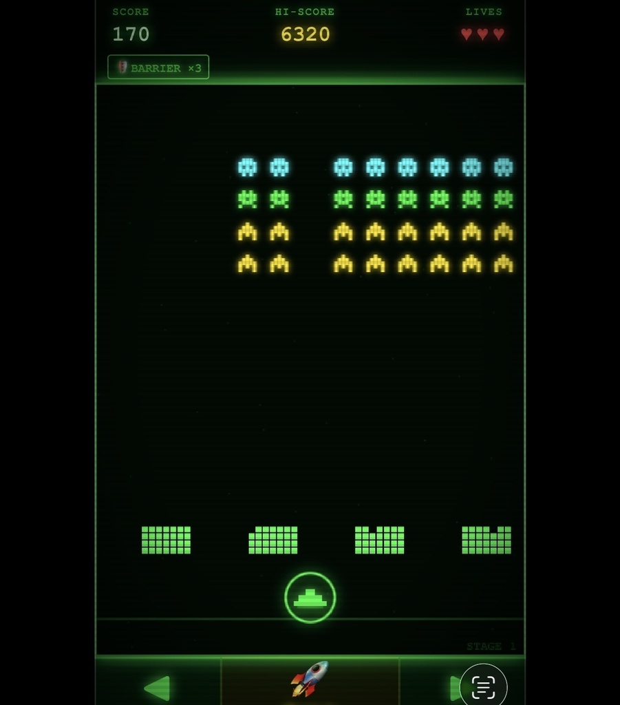 スペースインベーダー風ゲーム HTMLファイル【スマホ対応・改造自由】